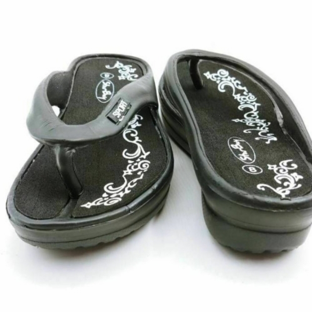 Starbay Sport Womens Flip Flop Sandals Black 8 New
